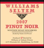 Williams Selyem Pinot Noir Westside Road Neighbors