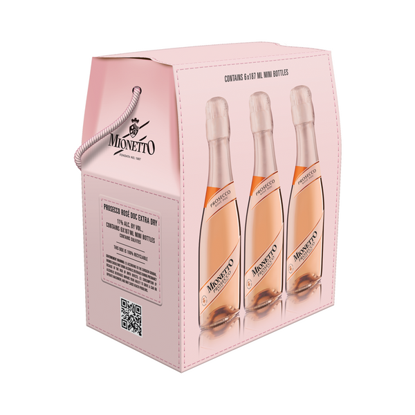 Mini Sparkling Mionetto Prosecco Rose Gift Pack – Grand Wine Cellar