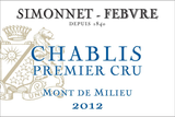 Simonnet-Febvre Chablis 1er Cru Mont de Milieu 2019