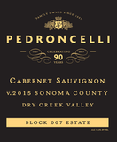 Pedroncelli Cabernet Sauvignon Block 007 Estate 2018