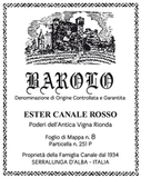 Giovanni Rosso Barolo Vigna Rionda Ester Canale Rosso 2018