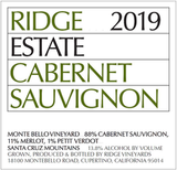 Ridge Vineyards Cabernet Sauvignon Estate Santa Cruz Mountains