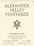 Alexander Valley Vineyards Chardonnay Wetzel Family Estate Alexander Valley