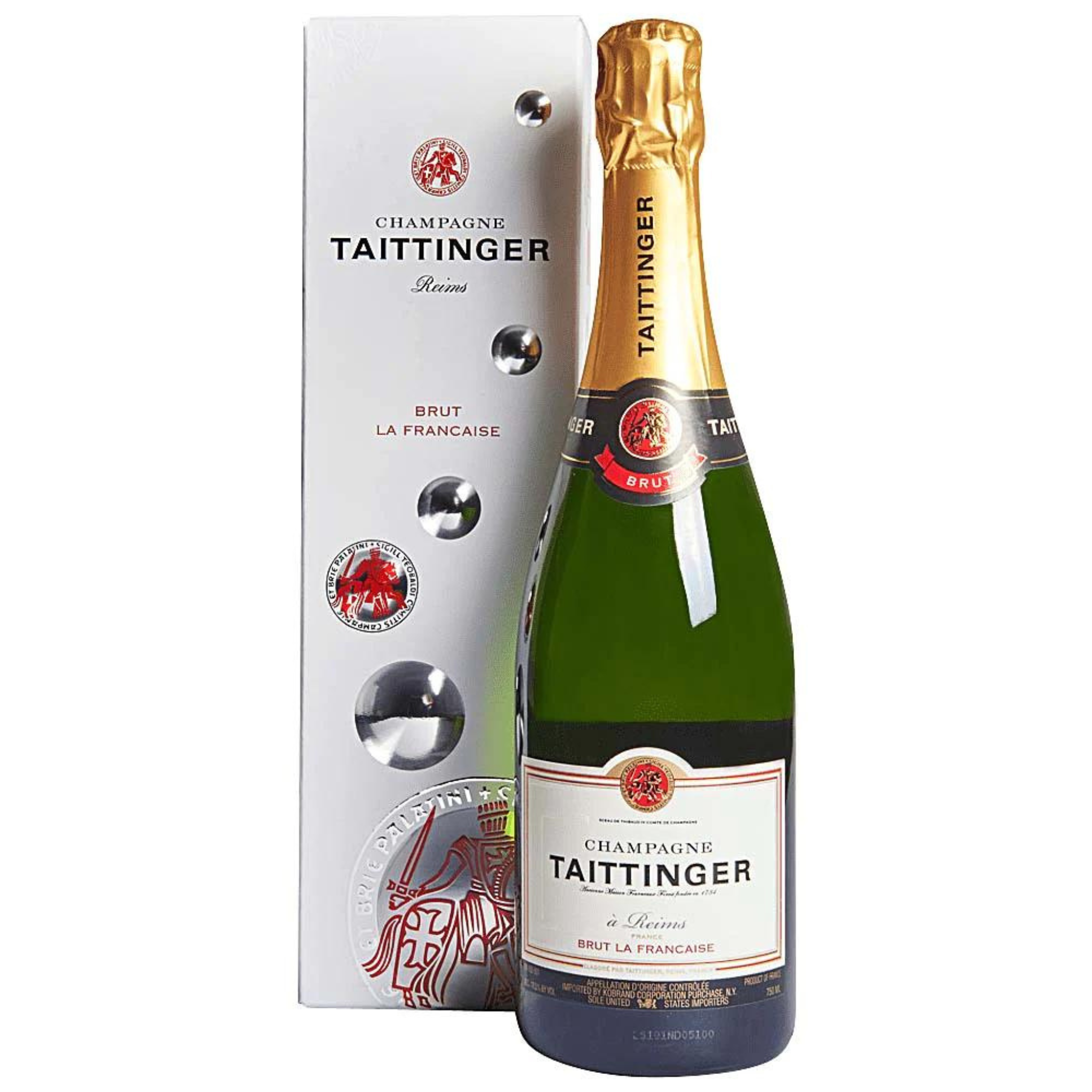 Champagne Taittinger, Brut Reserve, new year gift box, 750 ml Taittinger,  Brut Reserve, new year gift box – price, reviews