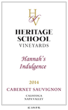 Heritage School Vineyards Hannah's Indulgence Cabernet Sauvignon