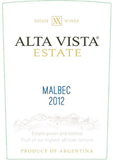 Alta Vista Malbec Estate