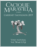 Cacique Maravilla Cabernet Sauvignon Vino Natural Secano Interior Yumbel