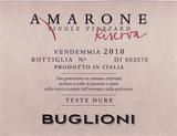 Buglioni Amarone della Valpolicella Classico Riserva Teste Dure 2010