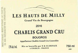 Les Hauts de Milly Bougros Chablis Grand Cru